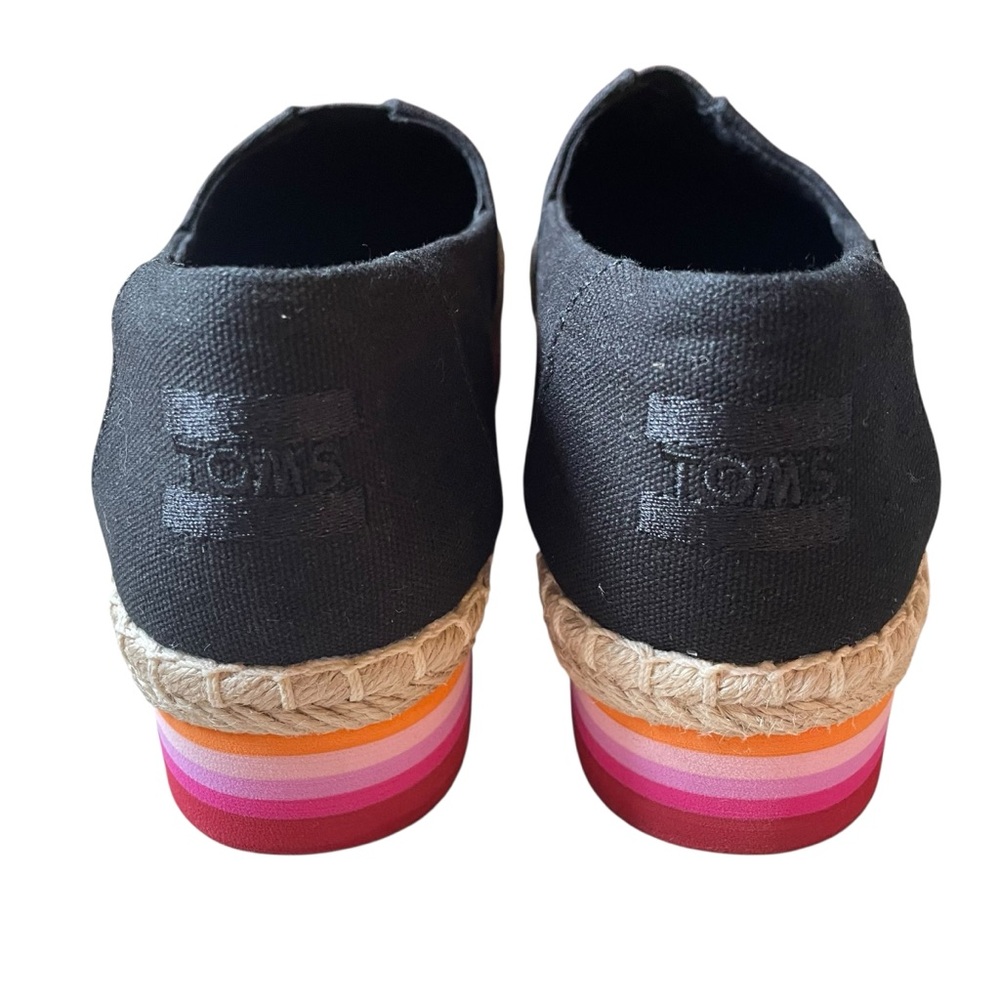 Toms Alp Platform Rope High Black Espadrilles Size 7.5 - Picture 8 of 10